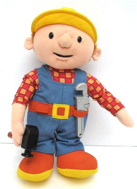 Bob The Builder Talking Plush Figure Toy 2001 Hasbro Wrench Hammer
