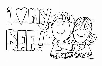 Bff Coloring Pages Friend Printable Friends Quotes