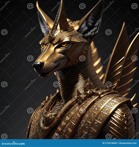 Divine Protector A An Illustration Of Anubis The Jackal God Of Ancient Egypt Stock