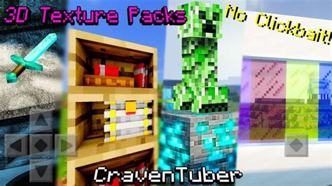 Mcpe Top 5 Best 3d Texture Packs With Shaders 3d Blocks