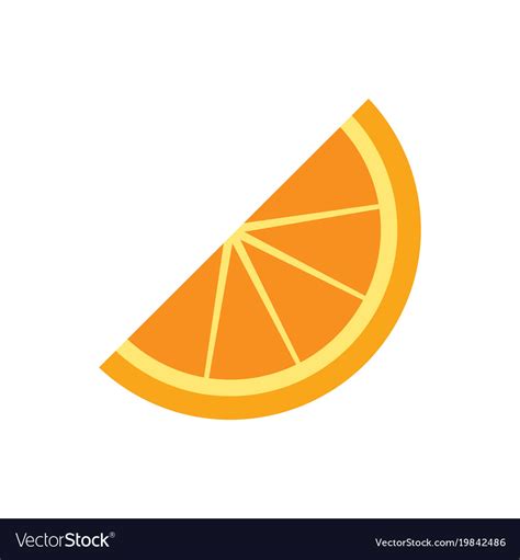 Half Orange Slice Vector