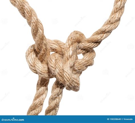 Close Up Of A Bowline Knot On A Mooring Rope Stock Image