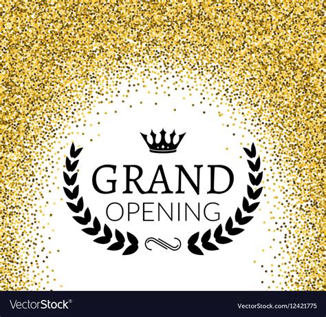Grand Opening Ceremony Background Golden Dust Vector Image