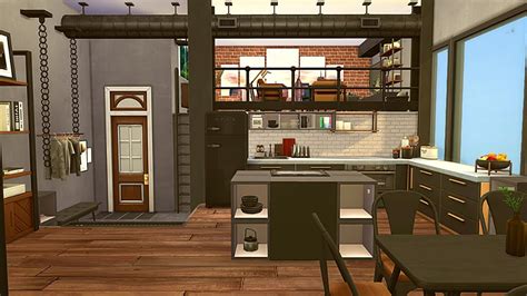 Industrial Loft Apartment 920 Medina Studios Story 🌆 Sims 4 Speed