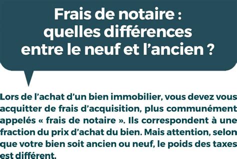 Frais De Notaire Quelles Diff Rences Entre Le Neuf Et Lancien