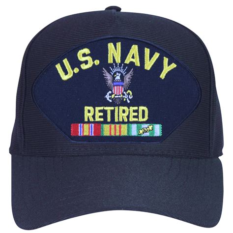 Us Navy Retired With Logo And Vietnam Ribbons Ball Cap