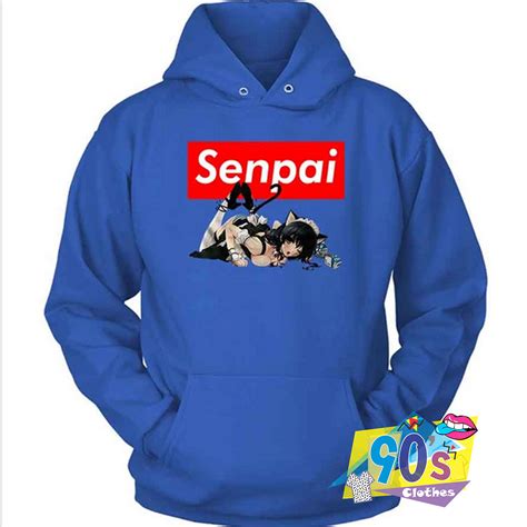 Shop huge selection of anime hoodies online at affordable prices! Senpai Anime Girl x Supreme Hoodie On Sale - 90sclothes.com