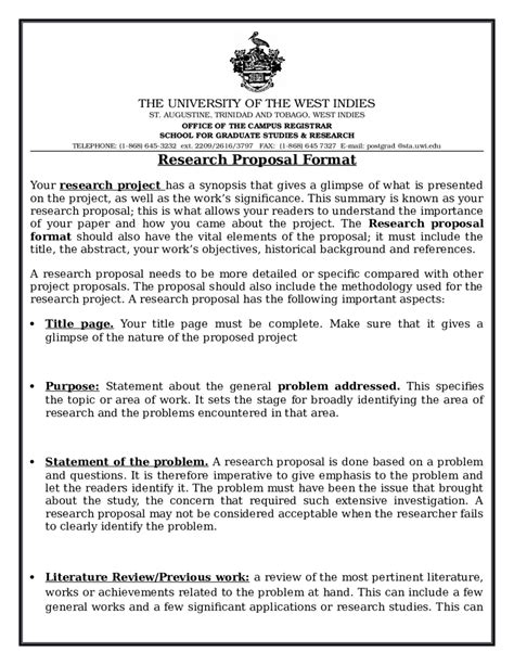 How To Write A Formal Research Proposal