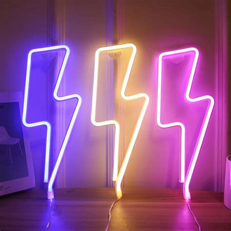 Neon Lights Shapes Lightning Neon Light Wall Decorations Led Home