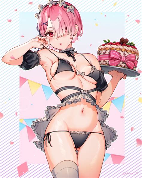 Rule 34 1girls Armpits Bangs Blush Breasts Cake Detached Sleeves Female Female Only Frilled