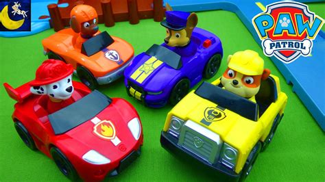 Paw Patrol Toys Marshall Chase Rubble Zuma Roadster Race Car Toys