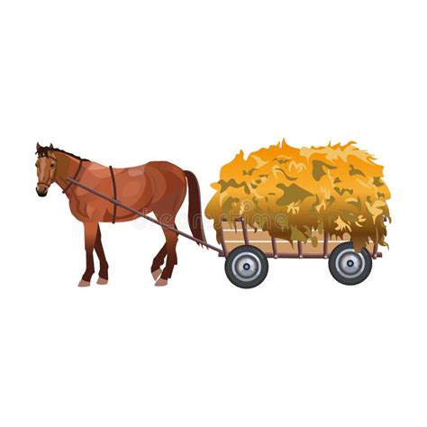 Horse Hay Wagon Stock Illustrations 99 Horse Hay Wagon Stock