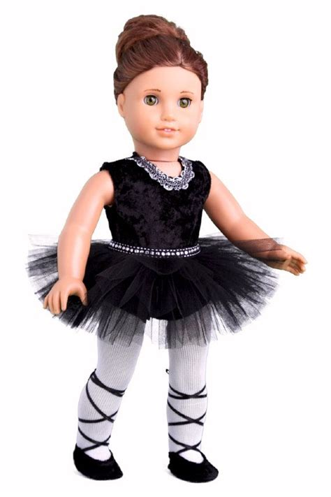 black swan doll clothes for 18 inch dolls ballerina outfit etsy doll clothes american girl