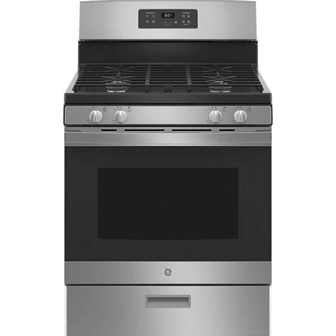 Ge 30 Inch Free Standing Gas Range In Stainless Steel The Home Depot