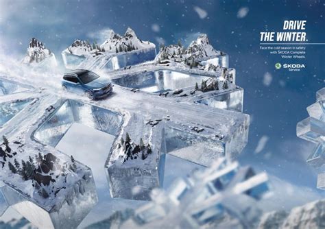 skoda print advert by dentsu snowflake ads of the world™ skoda car advertising design ads