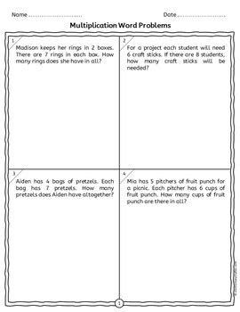 Solve word problems involving multiplication and division. Multiplication and Division Word Problems by ElementaryStudies | TpT