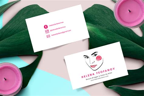 Business Cards With Social Media Icons Template