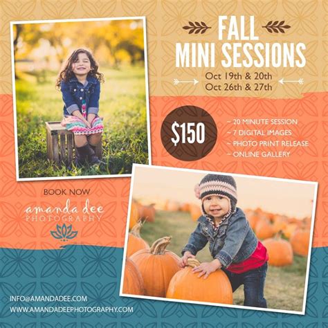 Fall Mini Session Flyer 5x5 Fall Mini Sessions Fall Mini Mini Sessions