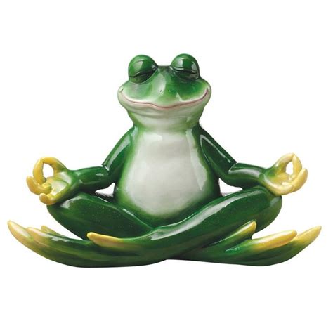 Meditating Frog Statue Frog Statues Frog Figurines Ceramic Frogs