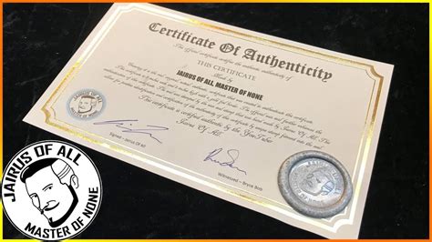 Ultimate Certificate Of Authenticity With Custom Wax Seal Youtube