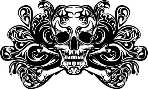 Evil Skull Tattoo Outline Designs Under Asia