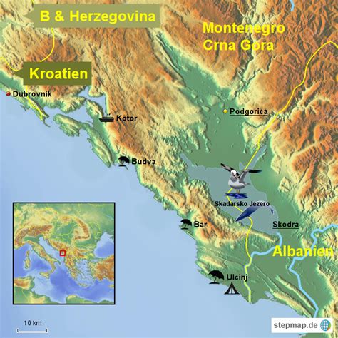 Plan, compare and book your bus tickets now! StepMap - Montenegro Küste - Landkarte für Montenegro