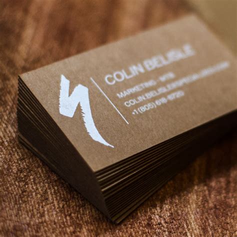 Specialized Business Cards Produced With Foil And White