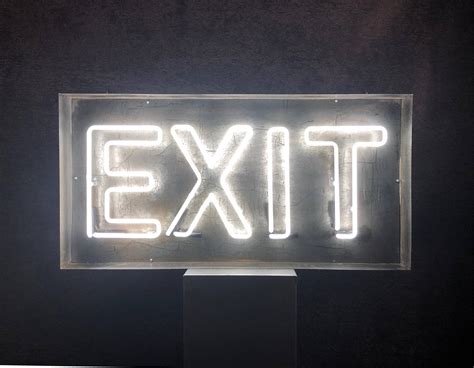 Neon Exit Hire Kemp London Bespoke Neon Signs And Prop Hire