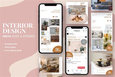 Interior Design Instagram Stories And Post Template Design Template Place