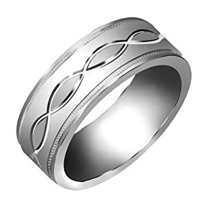 There are 5458 mens infinity band for sale on etsy, and they cost 72,31 $ on average. Amazon.com: 14K White Gold Infinity Pattern Men's Wedding ...