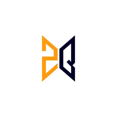 Diseño Creativo Del Logotipo De La Letra Zq Con Gráfico Vectorial