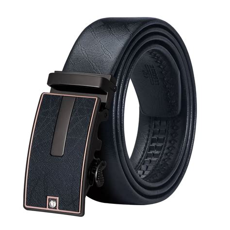 Hi Tie Luxury Brand Mens Designer Belts For Men Formal Black Leather