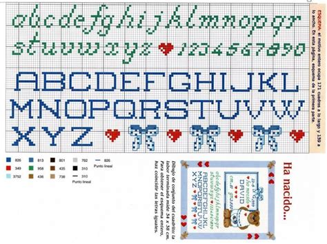 Cross Stitch Baby Cross Stitch Alphabet Letters And Numbers