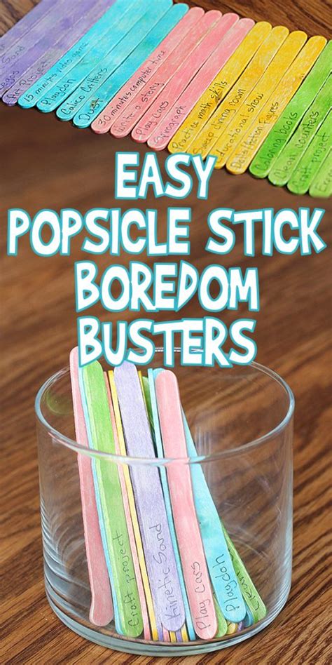 Fun in the kitchen, outside activities, indoor energy busters full of fun activities for kids in 8 different categories, it'll be snap to find something to do when those boredom blues hit! Popsicle Stick Boredom Busters - Woo! Jr. Kids Activities