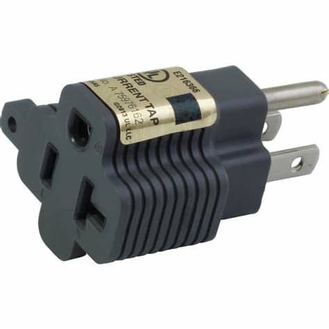 AC WORKS Plug Adapter 15 Amp Household Plug to 20 Amp T ...