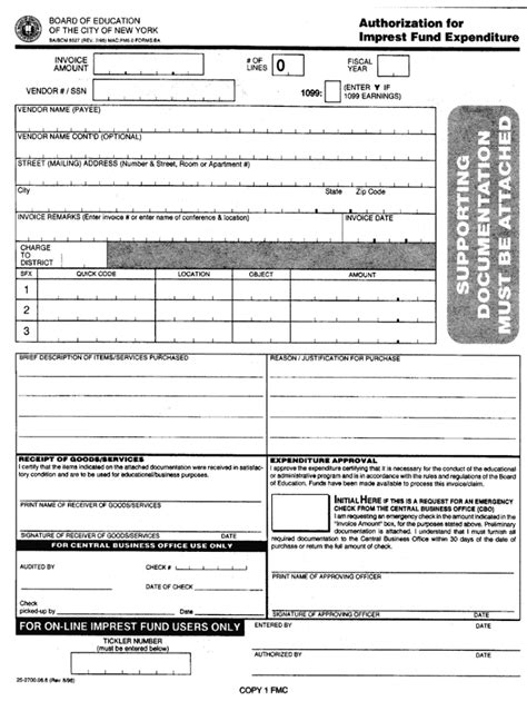 Nyc Doe Imprest Form Fill Out And Sign Online Dochub