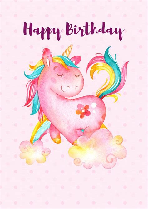 Unicorn Happy Birthday Poster Happy Birthday Posters Happy First