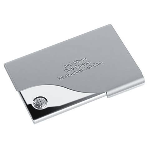 Personalized card holders help you stay organized and keep your cards handy. Engraved Nickel Plated Golf Business Cards Holder ...