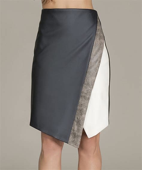 Look At This Zulilyfind Black And White Color Block Asymmetrical Skirt