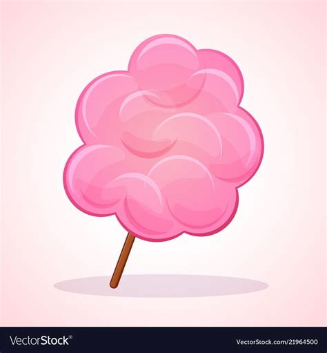 Pink Candy Floss Icon Royalty Free Vector Image