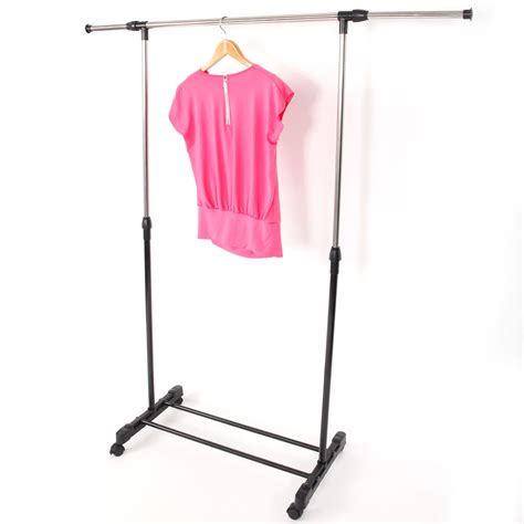 Kepooman Adjustable Garment Rack Stainless Steel Rolling Clothes
