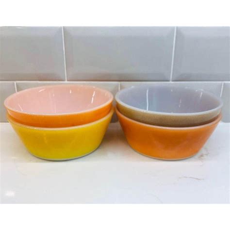 Vintage Federal Glass Cereal Bowls Set Of 4 Etsy