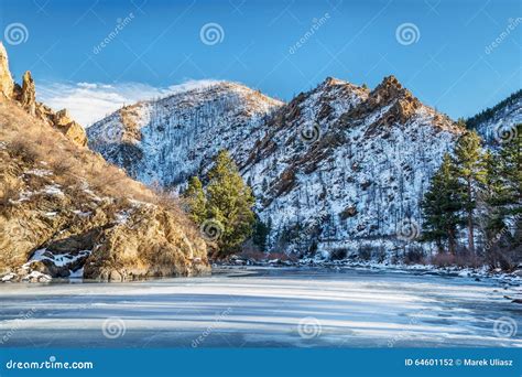 Poudre River Canyon In Winter Stock Photo Image Of Afternoon Poudre