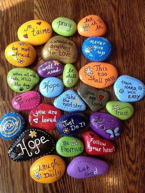 30 Diy Painted Rocks With Inspirational Words Ideas