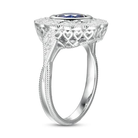 Bluewhite Lab Created Sapphire Ring Sterling Silver Kay