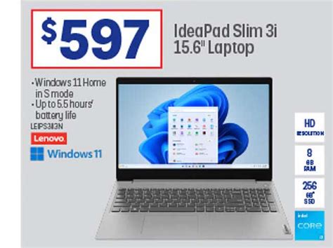 Lenovo Windows 11 Ideapad Slim 3i 156 Laptop Offer At Officeworks