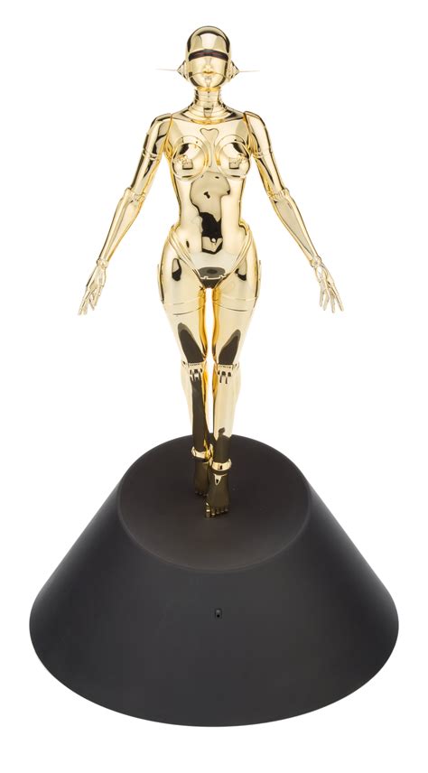 Hajime Sorayama Sexy Robot Floating Sculpture Gold Luxeart