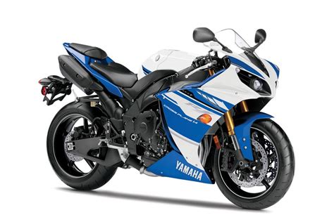 The swingarm pivot location has been optimized to minimize the chain. Yamaha R1 (14B RN22) 2013-2014 white/blue decals set (full ...