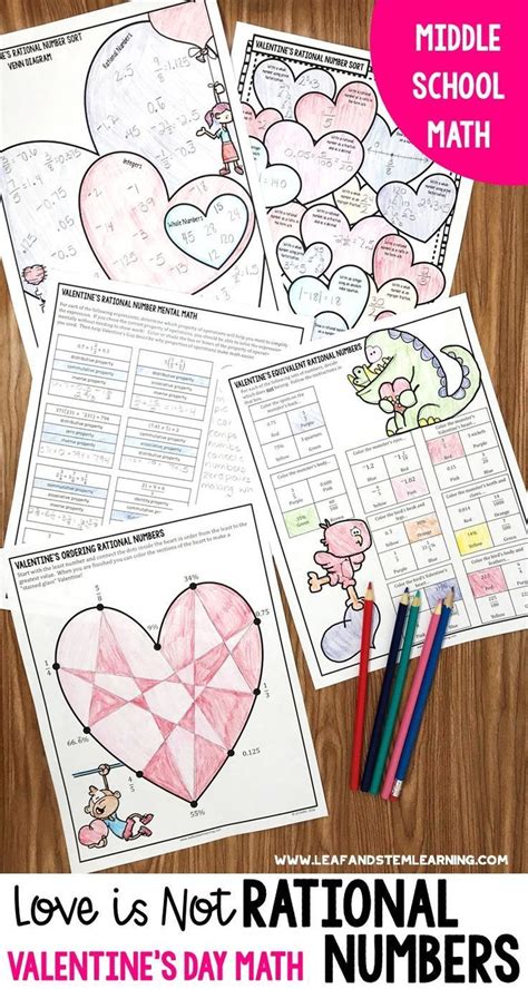 Valentines Day Math For Middle School Math Valentines Holiday Math