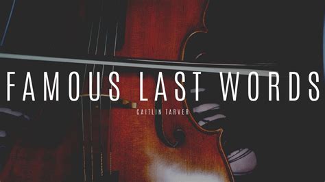Caitlin Tarver Famous Last Words By Mcr Cello Cover Youtube